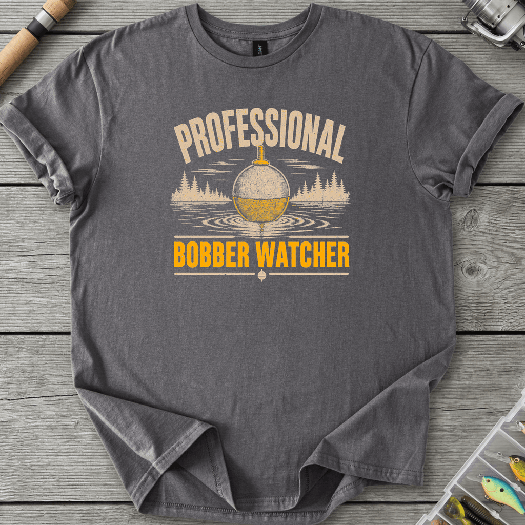 Professional Bobber Watcher T-Shirt in Charcoal | River Giants Club