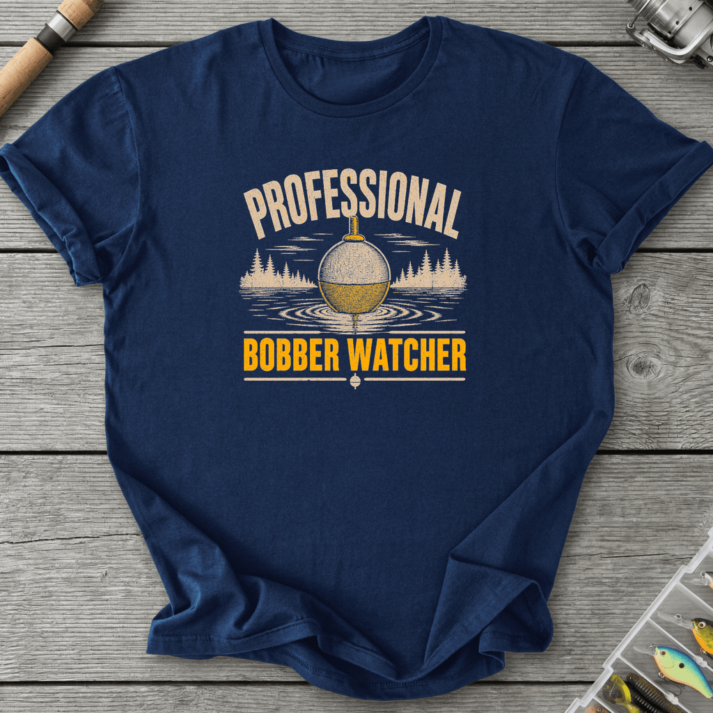Professional Bobber Watcher T-Shirt in Navy | River Giants Club