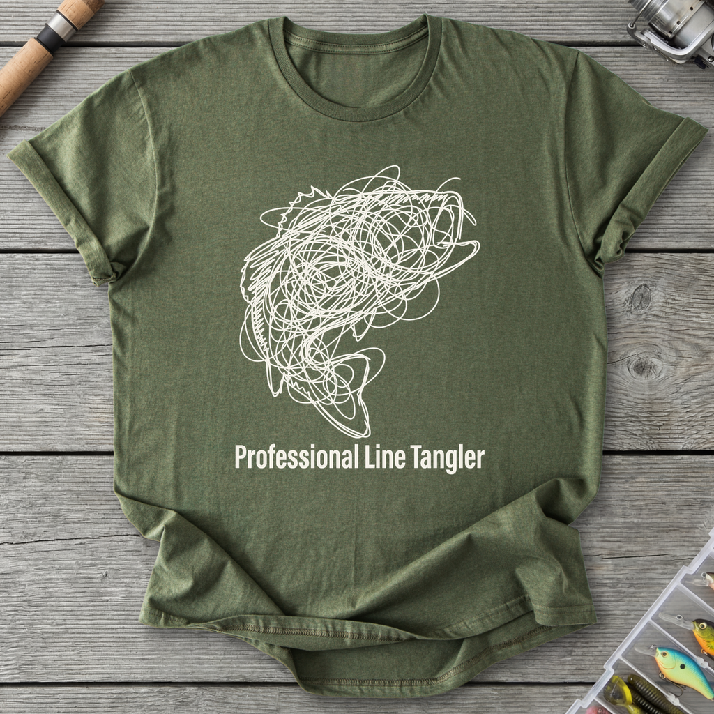 Professional Line Tangler Bass Shirt T-Shirt in Military Green | River Giants Club