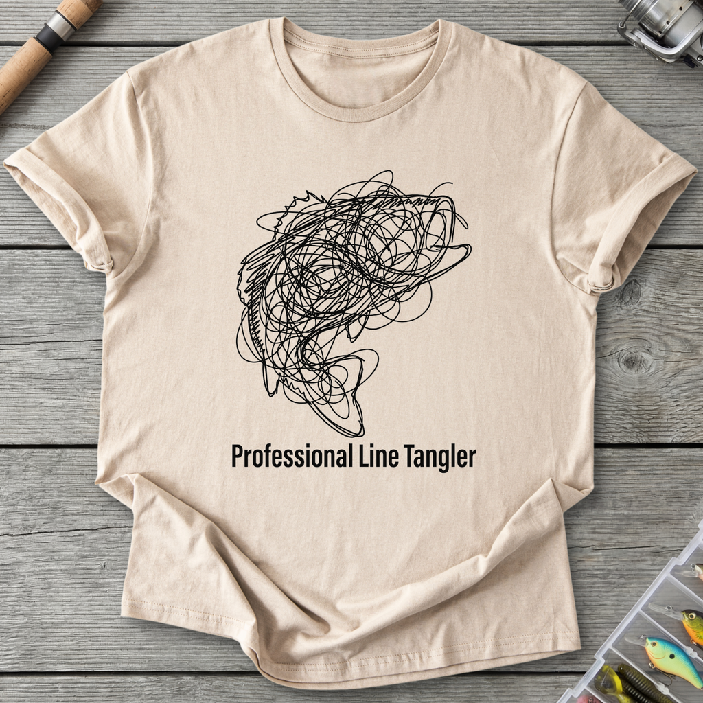 Professional Line Tangler Bass Shirt T-Shirt in Sand | River Giants Club