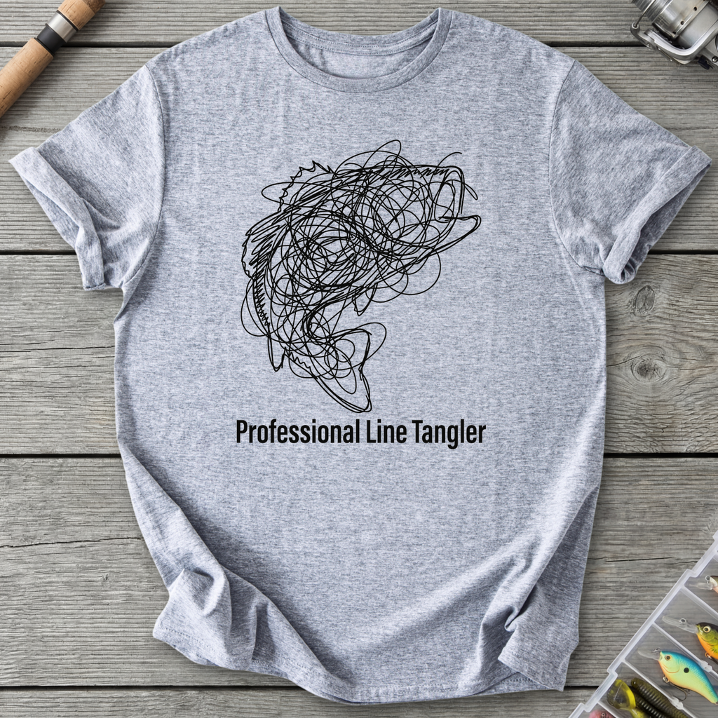 Professional Line Tangler Bass Shirt T-Shirt in Sport Grey | River Giants Club