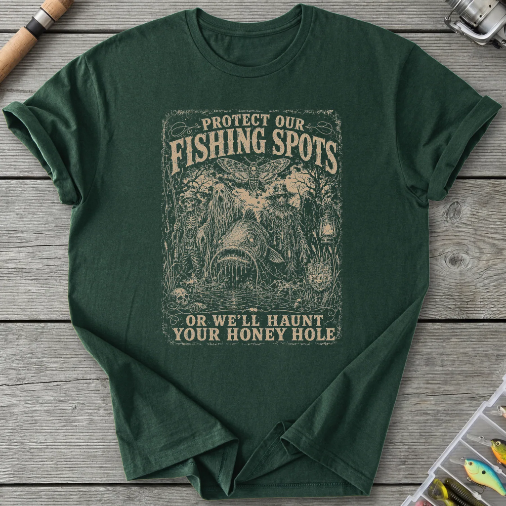 Protect Our Fishing Spots T-Shirt in Forest Green | River Giants Club