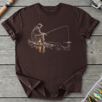 Quiet Night Fishing T-Shirt in Dark Chocolate | River Giants Club