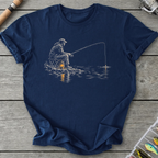 Quiet Night Fishing T-Shirt in Navy | River Giants Club