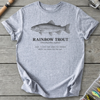RAINBOW TROUT Definition T-Shirt in Sport Grey | River Giants Club