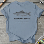 RAINBOW TROUT Definition T-Shirt in Stone Blue | River Giants Club