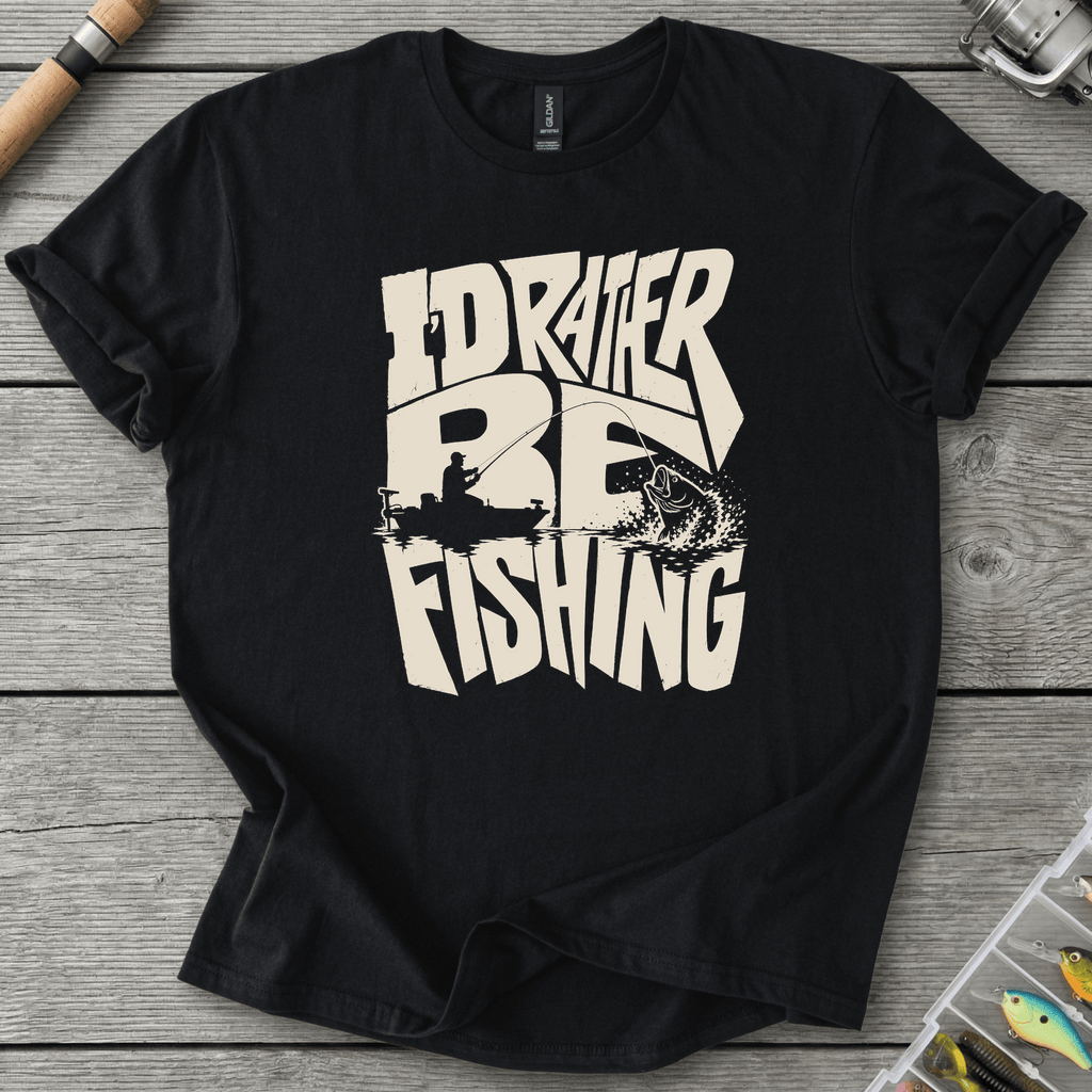 Rather Be Fishing Dark T-Shirt in Black | River Giants Club