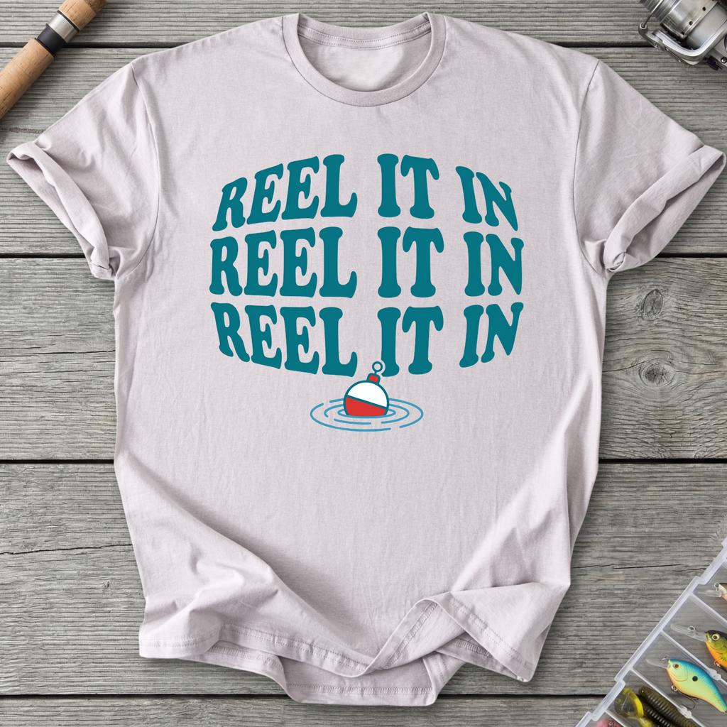 Reel It In Fishing Humor T-Shirt in Ice Grey | River Giants Club