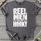 Reel Men Play Hooky T-Shirt in Charcoal | River Giants Club