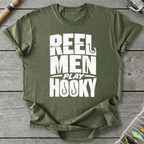 Reel Men Play Hooky T-Shirt in Military Green | River Giants Club