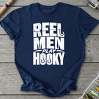 Reel Men Play Hooky T-Shirt in Navy | River Giants Club