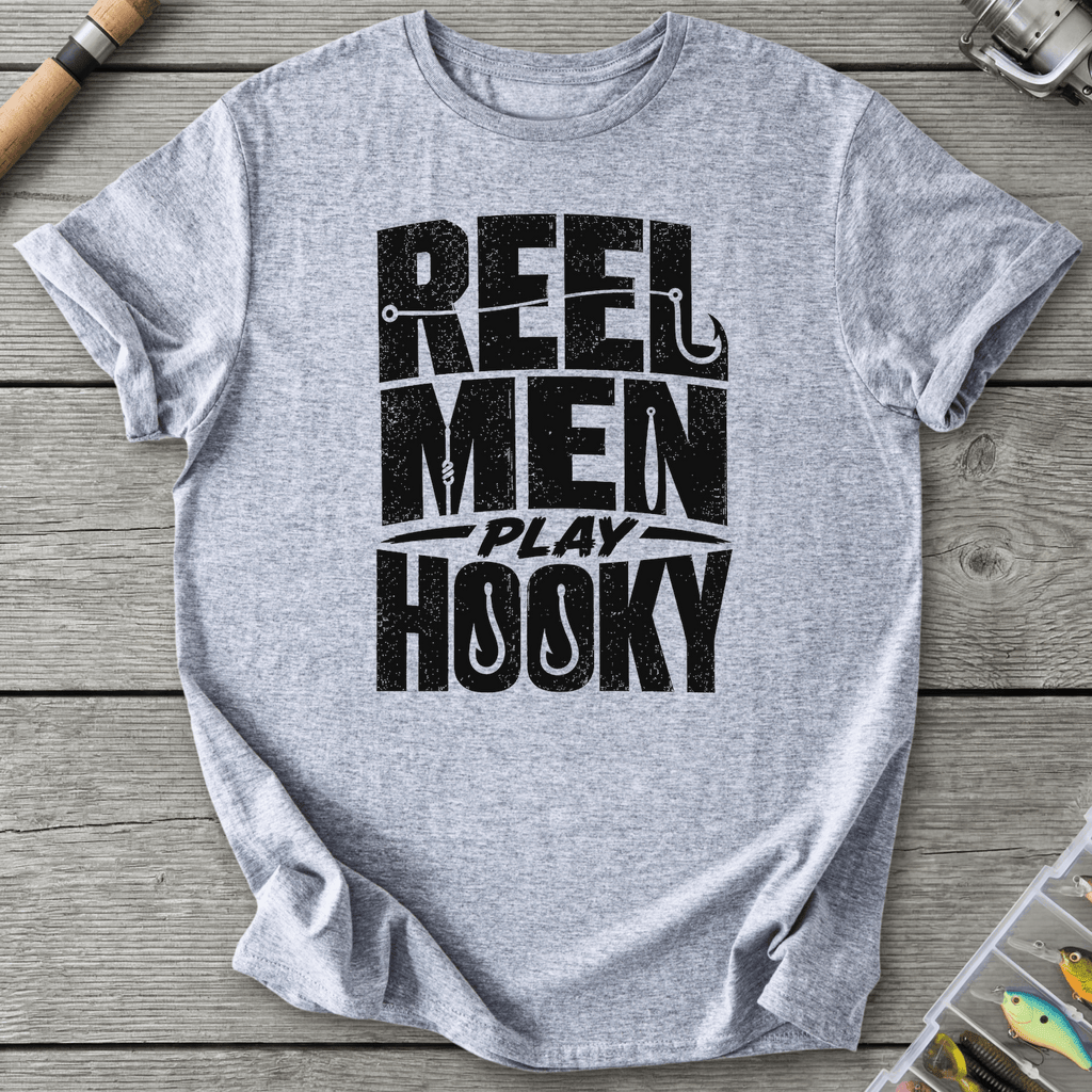Reel Men Play Hooky T-Shirt in Sport Grey | River Giants Club