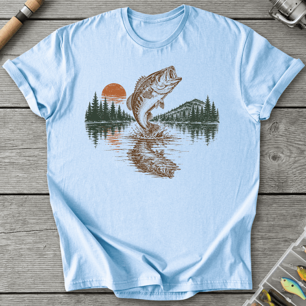 Reflect Bass T-Shirt in Light Blue | River Giants Club
