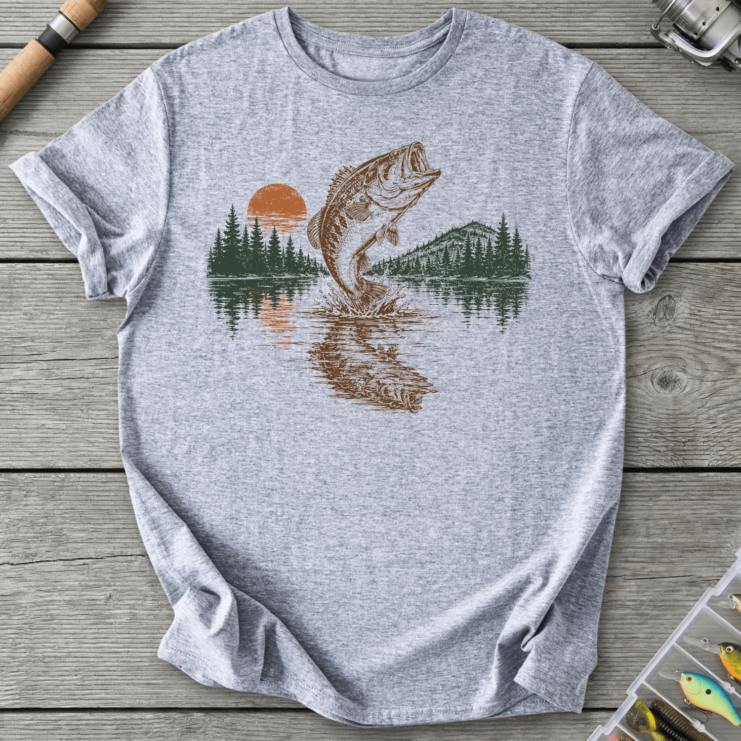 Reflect Bass T-Shirt in Sport Grey | River Giants Club