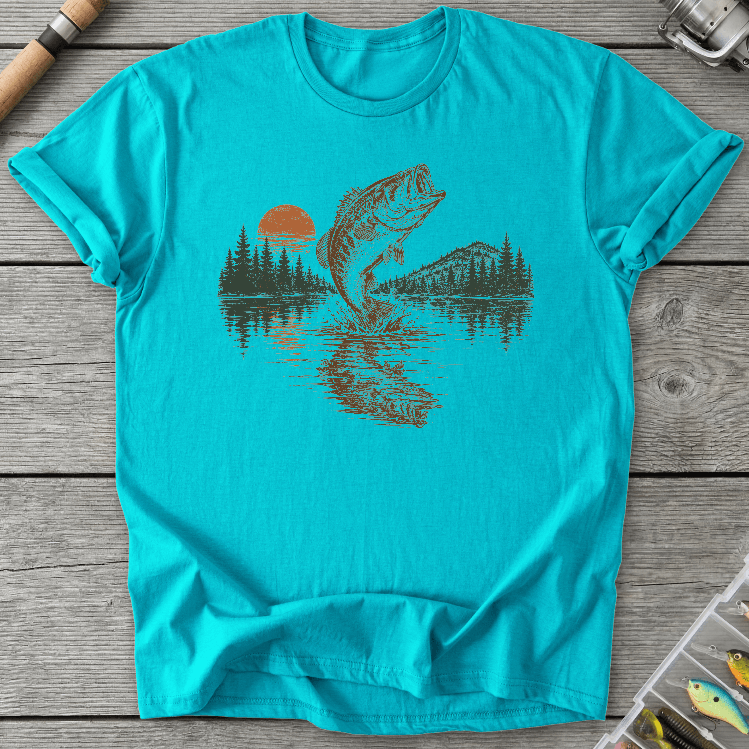 Reflect Bass T-Shirt in Tropical Blue | River Giants Club