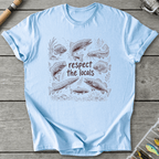 Respect the Locals Fishing T-Shirt in Light Blue | River Giants Club