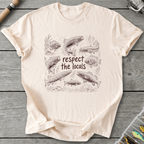Respect the Locals Fishing T-Shirt in Natural | River Giants Club