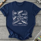 Respect the Locals Fishing T-Shirt in Navy | River Giants Club