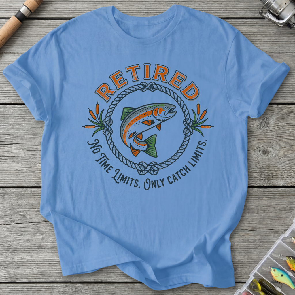 Retired Catch Limits T-Shirt in Carolina Blue | River Giants Club