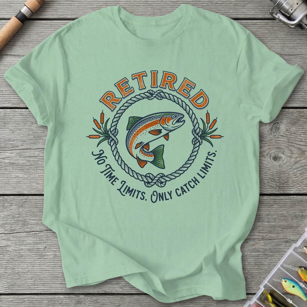 Retired Catch Limits T-Shirt in Mint Green | River Giants Club