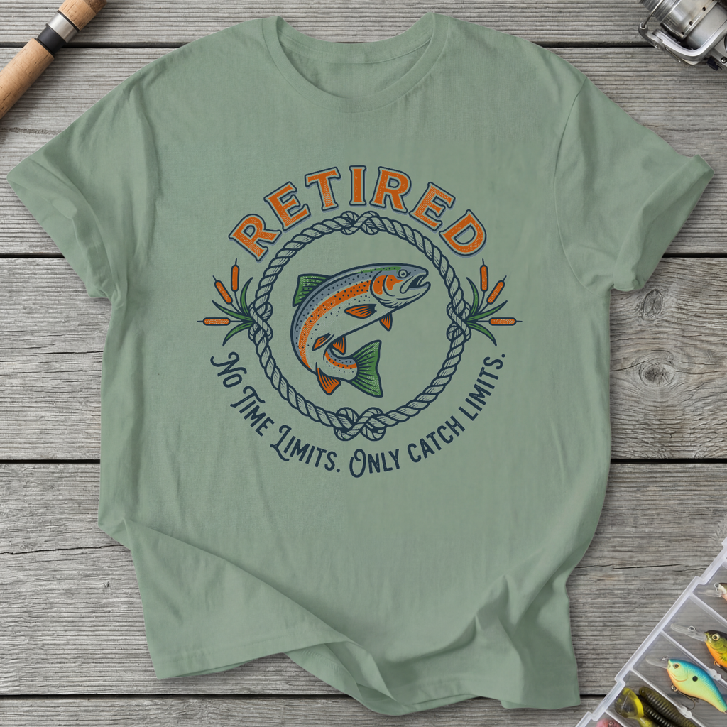 Retired Catch Limits T-Shirt in Sage | River Giants Club