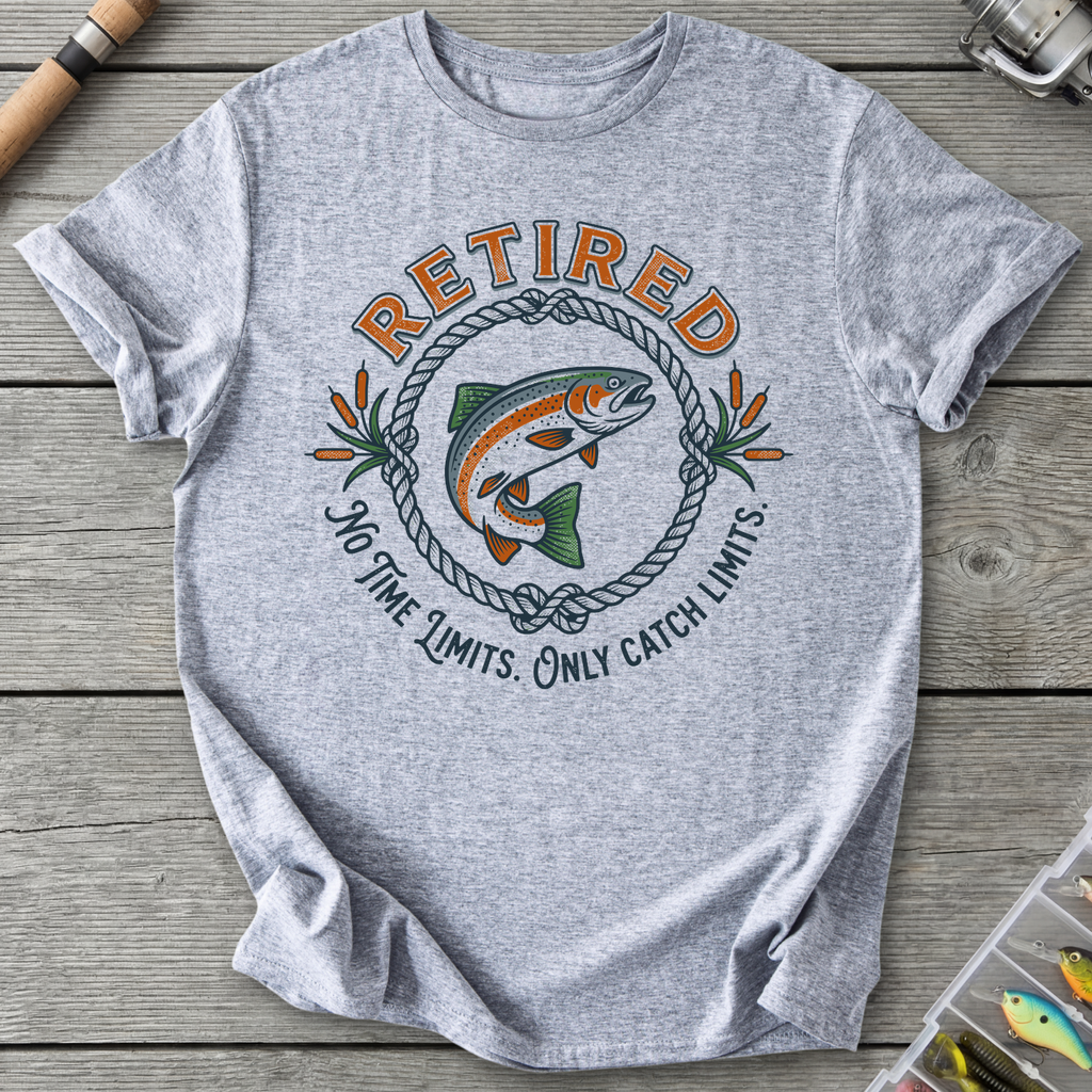 Retired Catch Limits T-Shirt in Sport Grey | River Giants Club