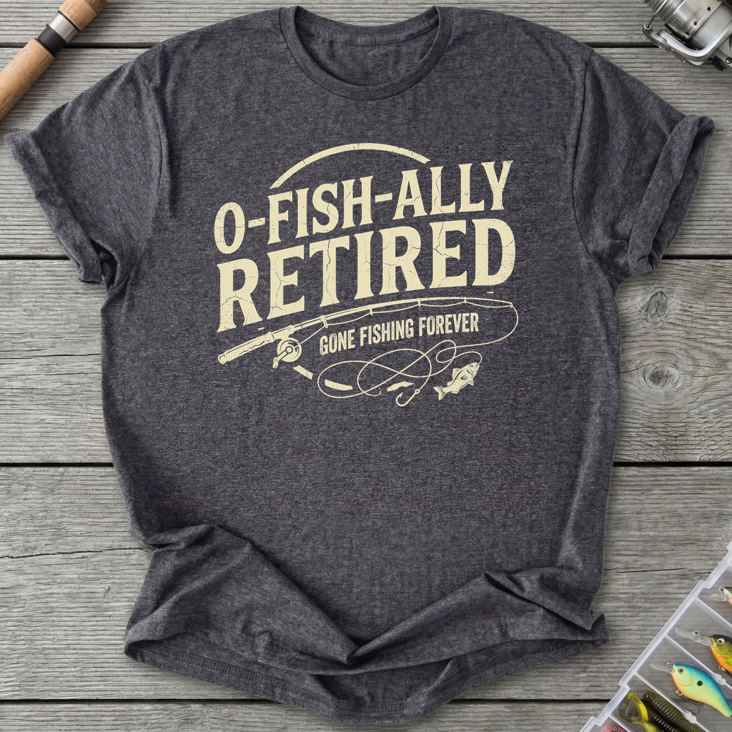 Retired Forever T-Shirt in Dark Heather Grey | River Giants Club
