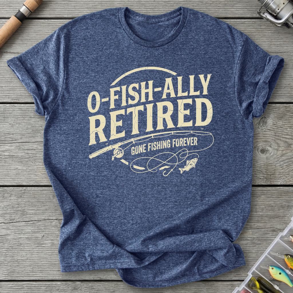 Retired Forever T-Shirt in Heather Navy | River Giants Club