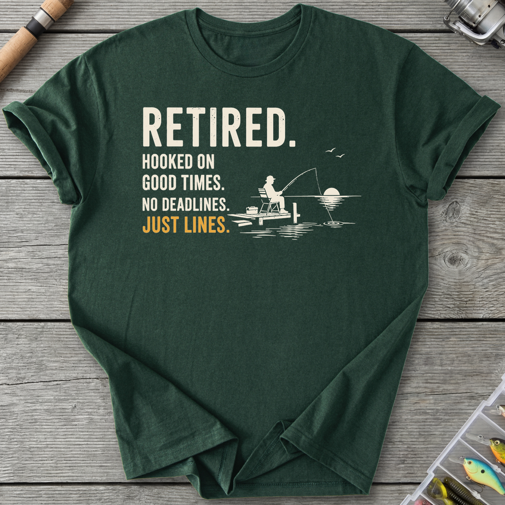 Retired Hooked On Good Times T-Shirt in Forest Green | River Giants Club