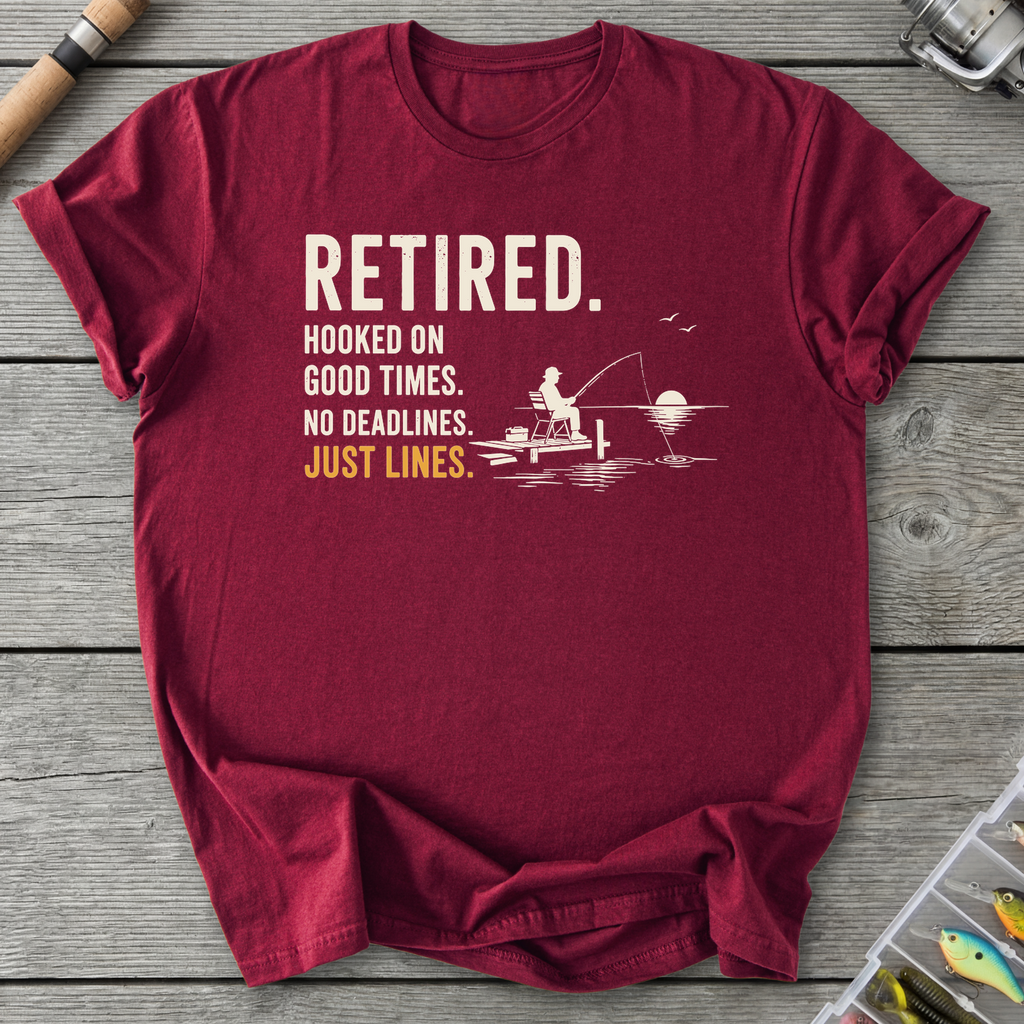 Retired Hooked On Good Times T-Shirt in Maroon | River Giants Club