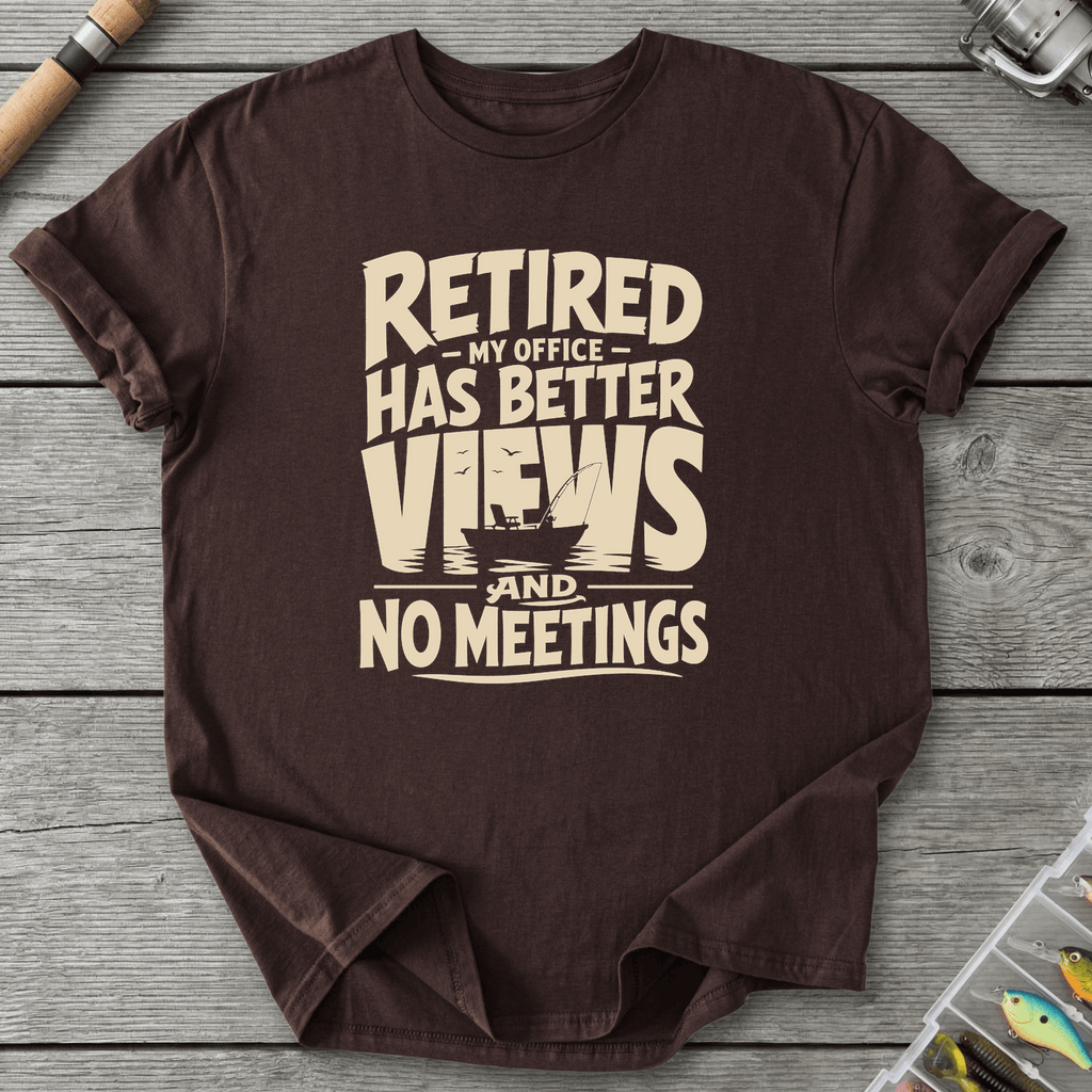 Retired Office View T-Shirt in Dark Chocolate | River Giants Club