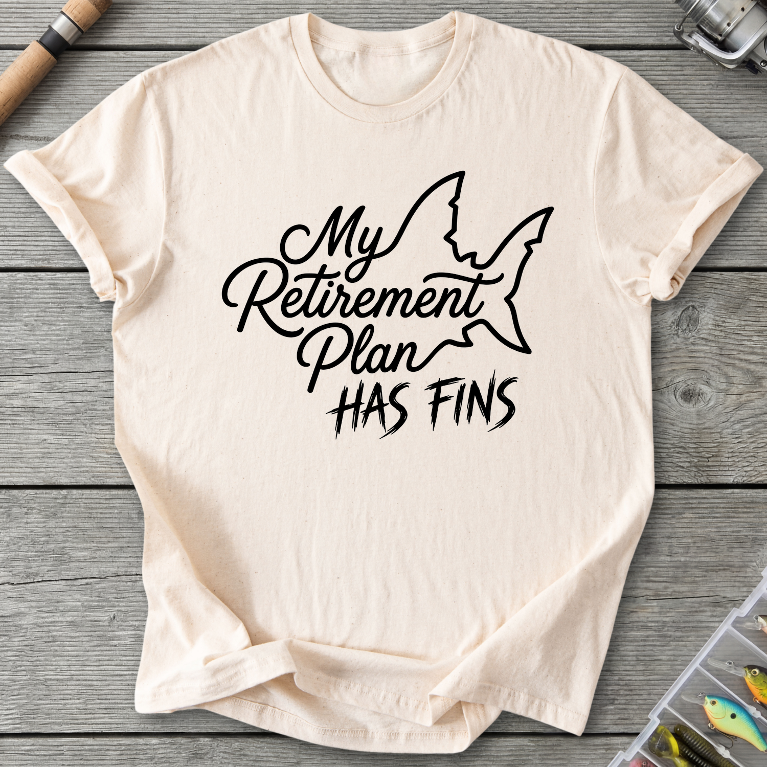 Retirement Plans Has Fins T-Shirt in Natural | River Giants Club