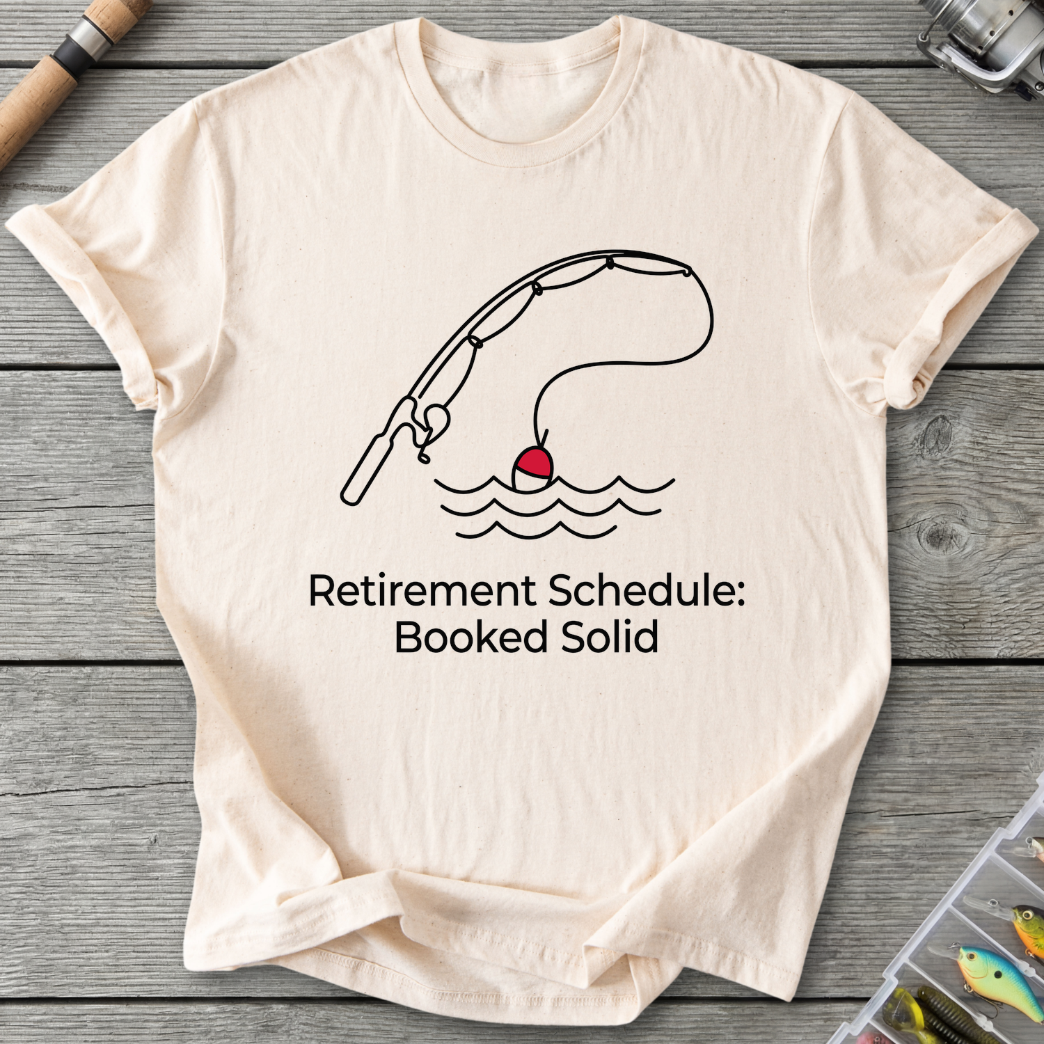 Retirement Schedule Booked Solid T-Shirt in Natural | River Giants Club