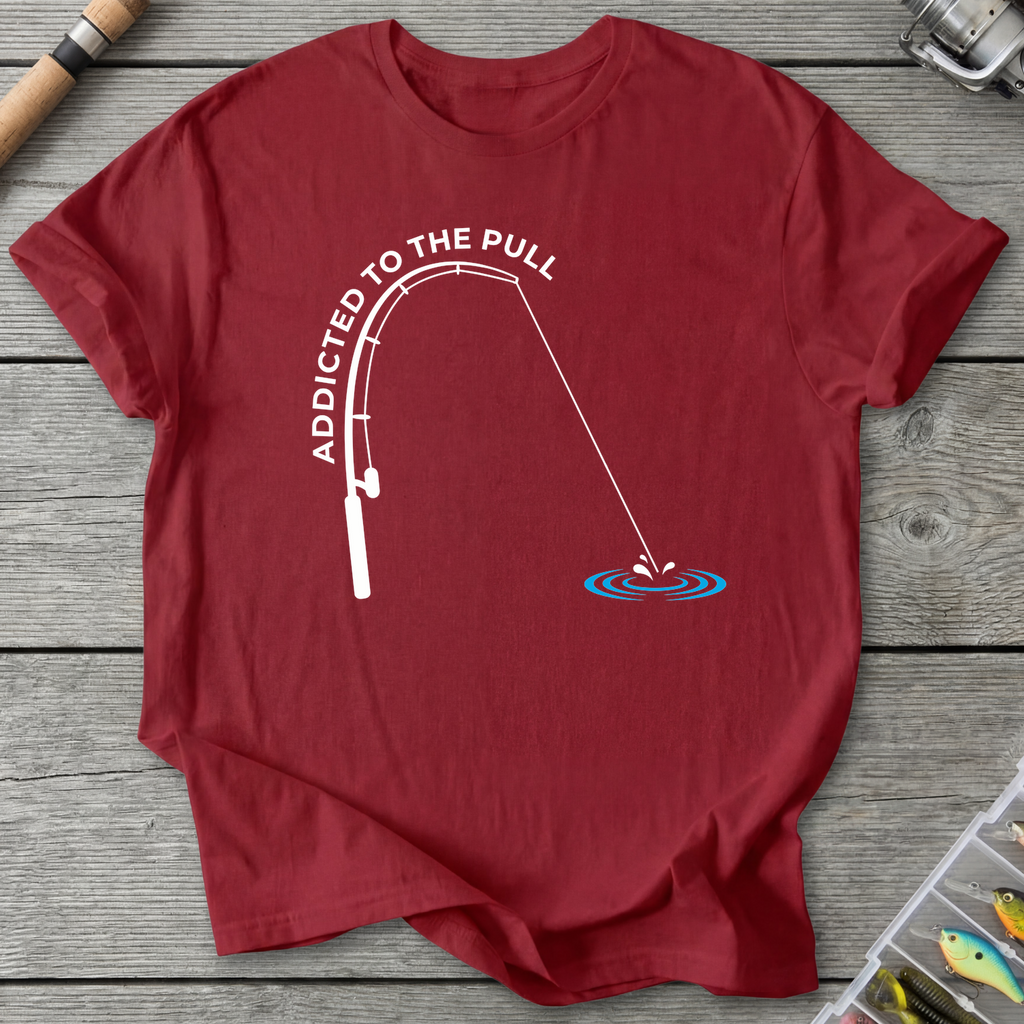 Addicted to the Pull T-Shirt — Antique Cherry Red | River Giants Club