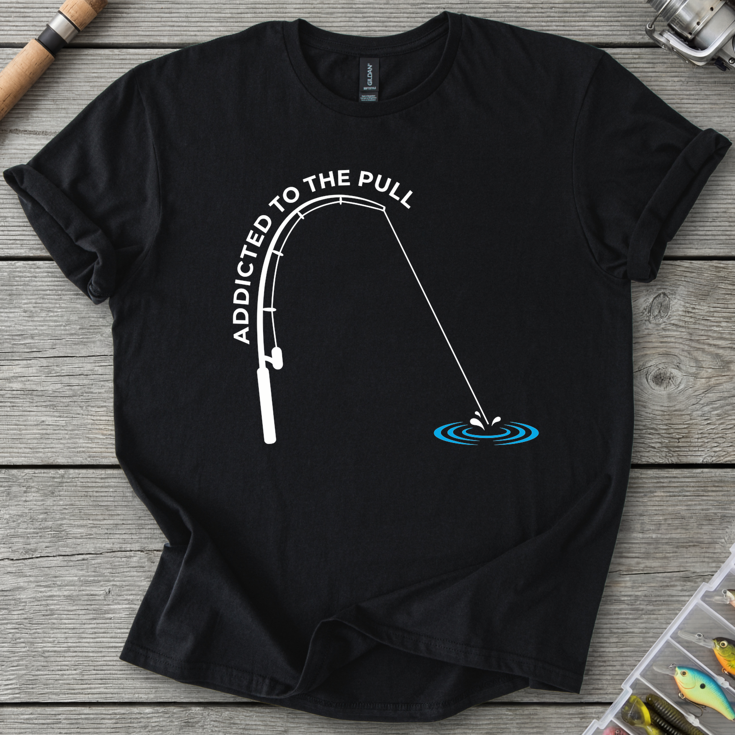 Addicted to the Pull T-Shirt — Black | River Giants Club