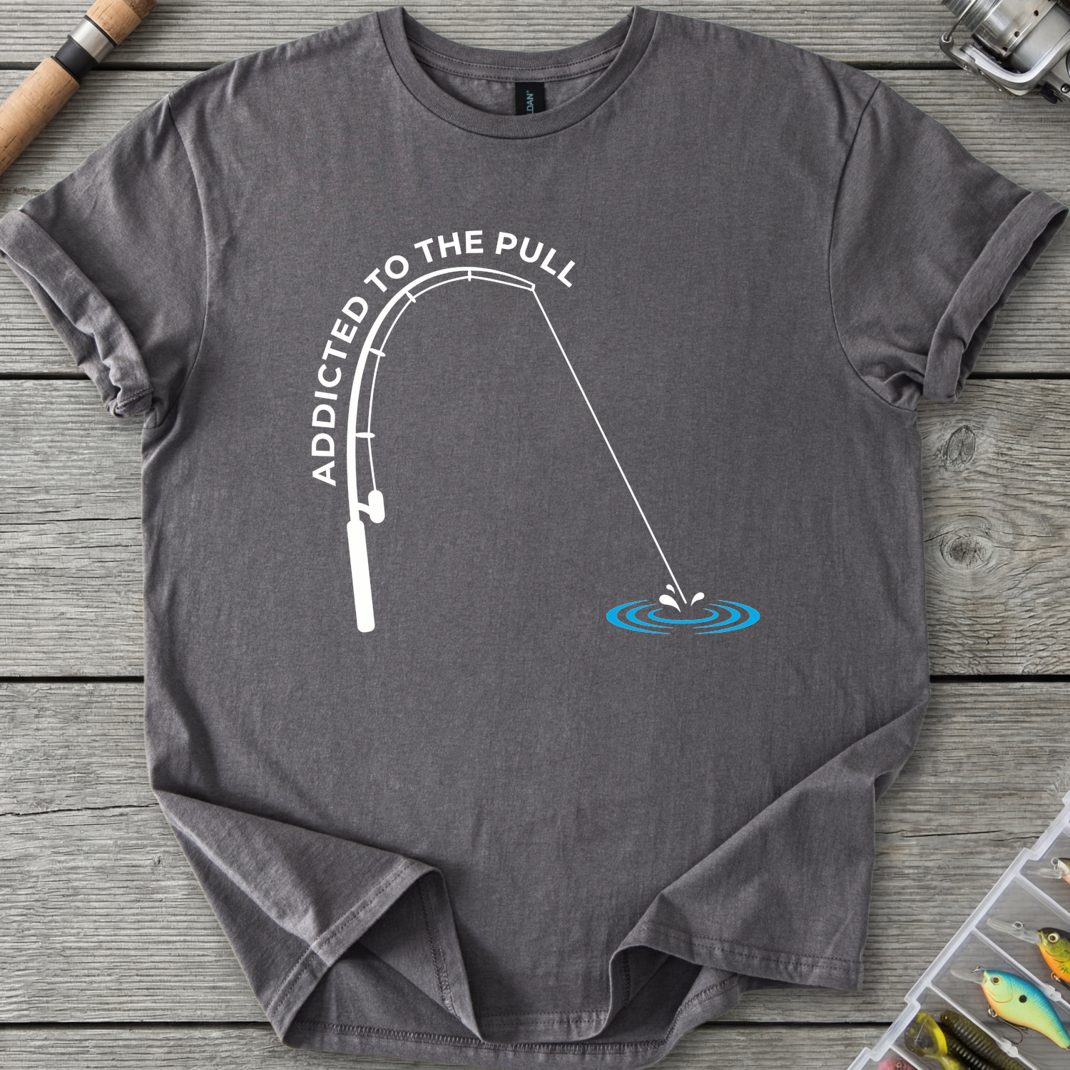Addicted to the Pull T-Shirt — Charcoal | River Giants Club