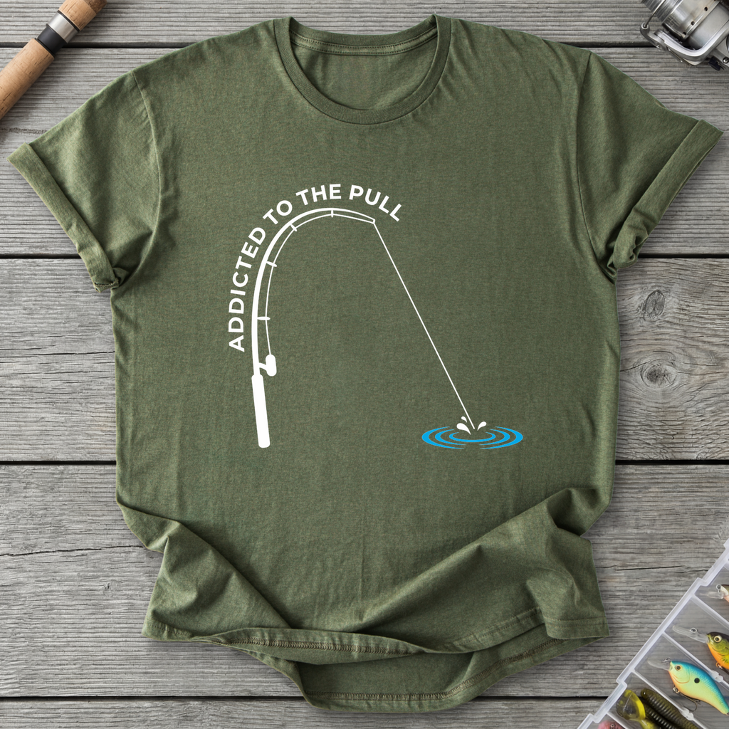 Addicted to the Pull T-Shirt — Military Green | River Giants Club