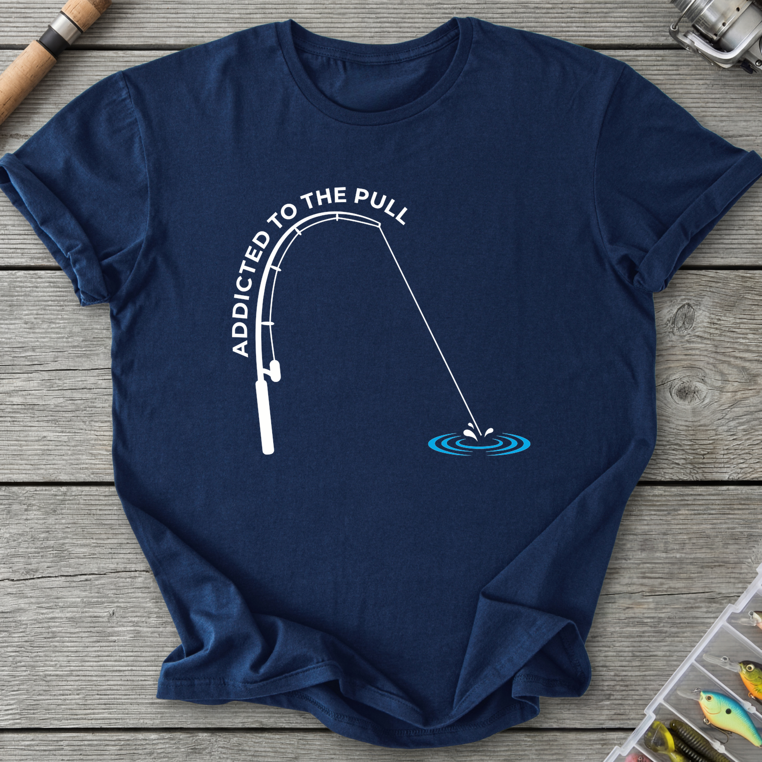 Addicted to the Pull T-Shirt — Navy | River Giants Club