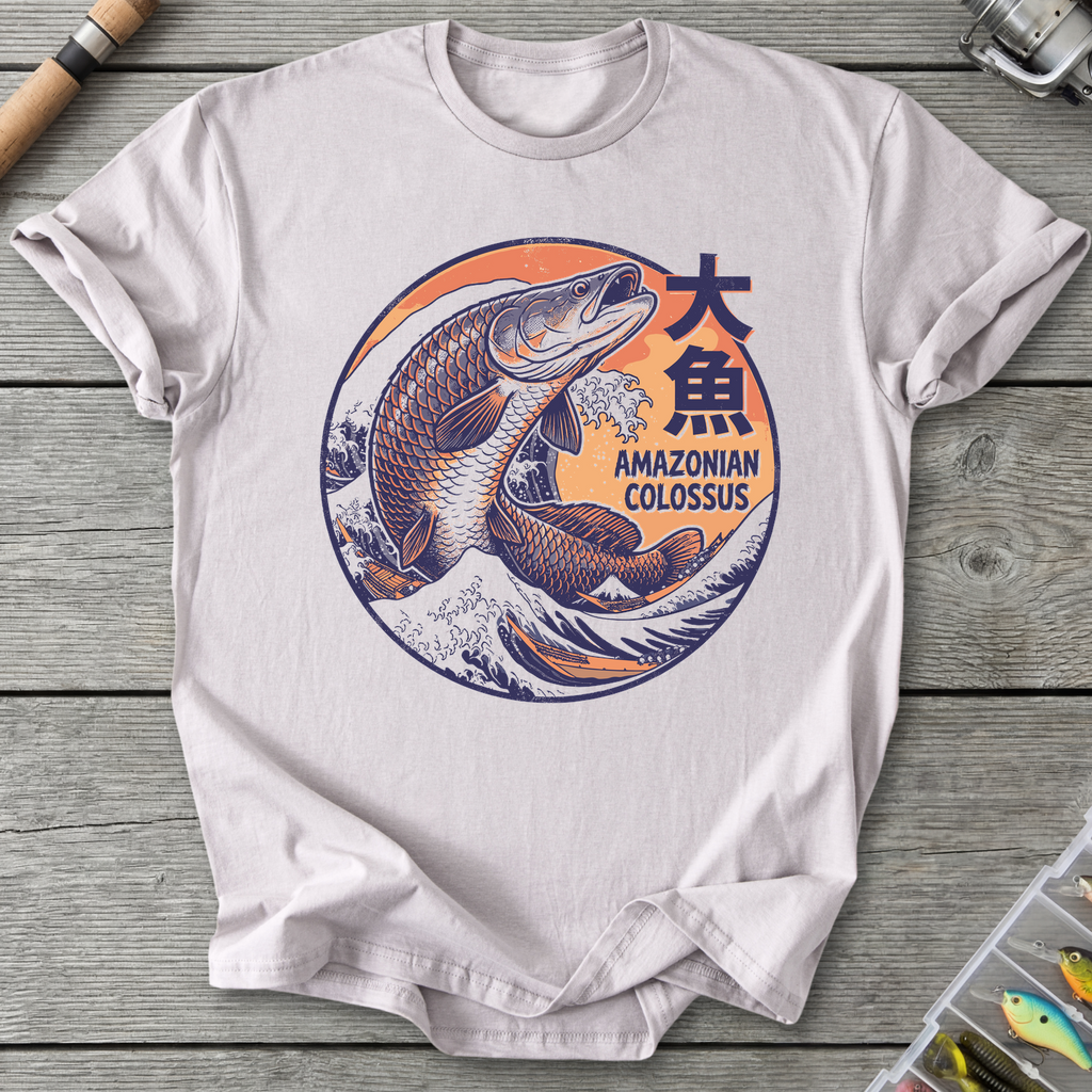 Arapaima Japanese Art T-Shirt — Ice Grey | River Giants Club