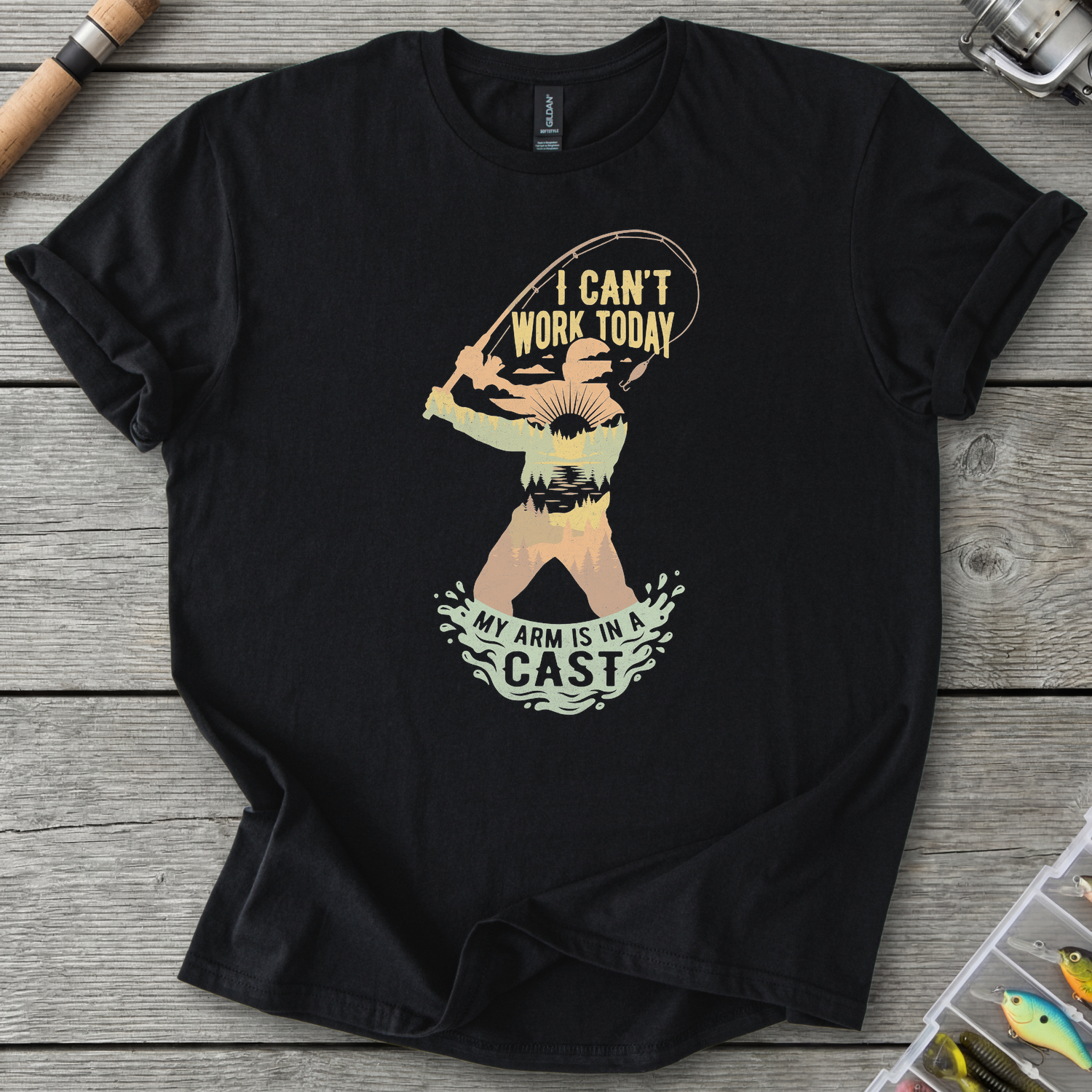 Arm in a Cast T-Shirt — Black | River Giants Club
