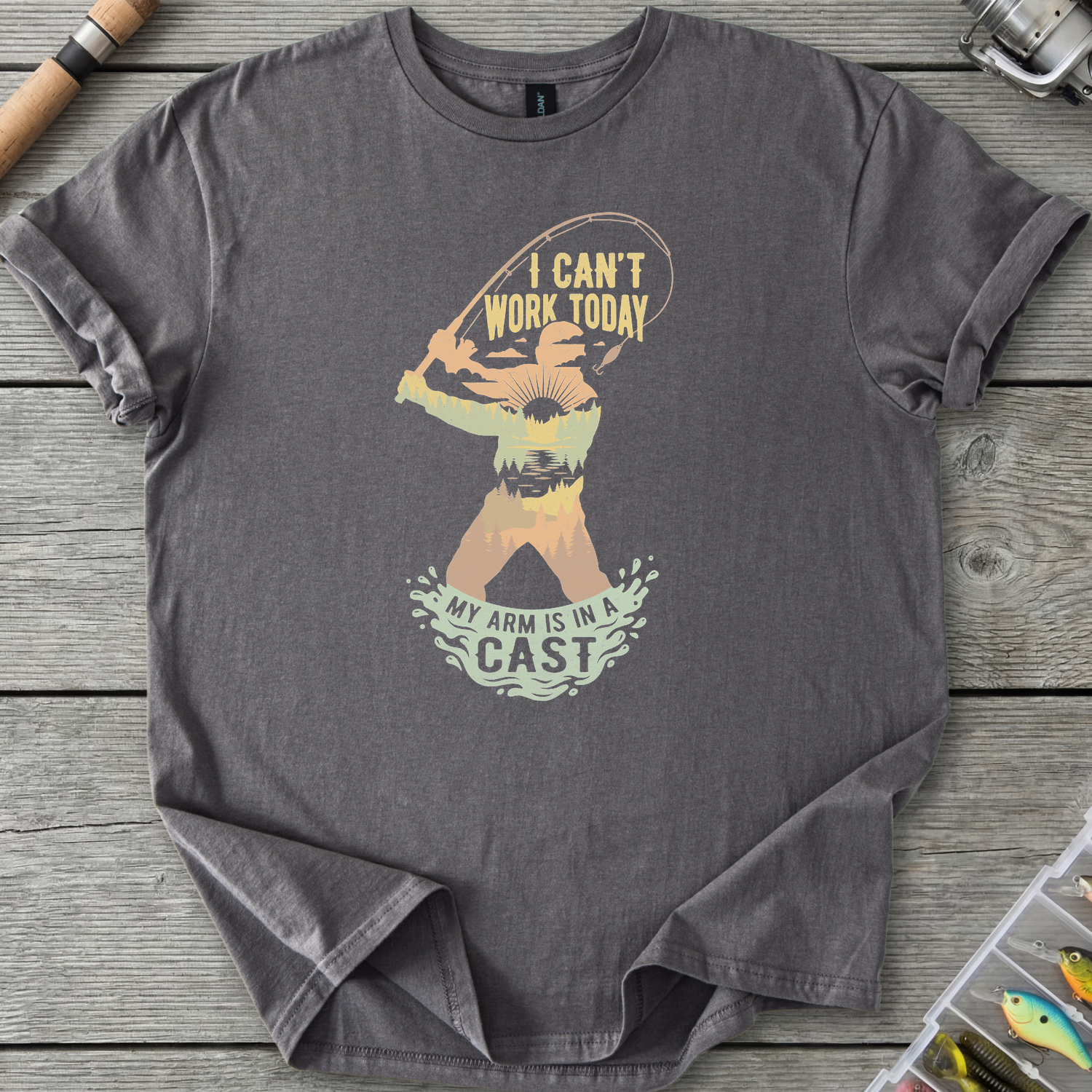 Arm in a Cast T-Shirt — Charcoal | River Giants Club