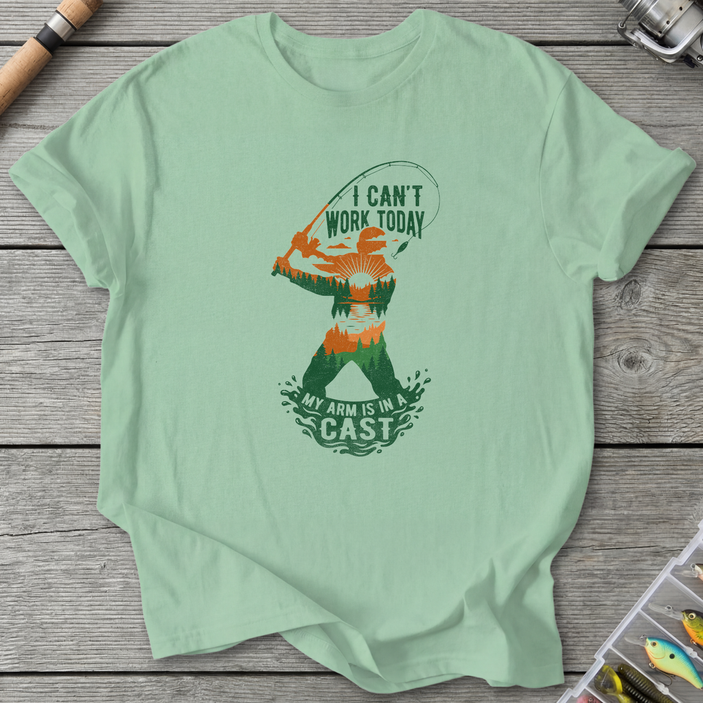 Arm in a Cast T-Shirt — Mint Green | River Giants Club