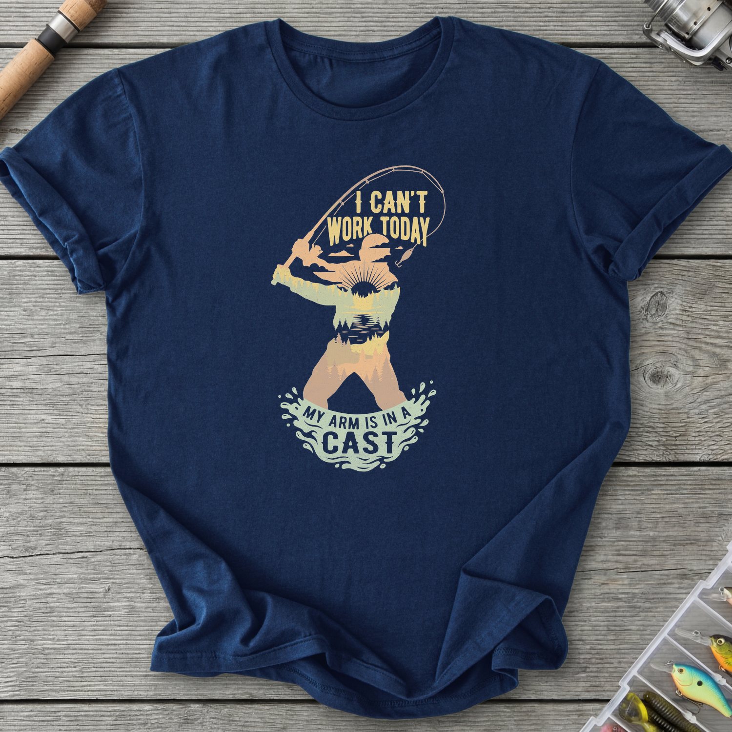 Arm in a Cast T-Shirt — Navy | River Giants Club