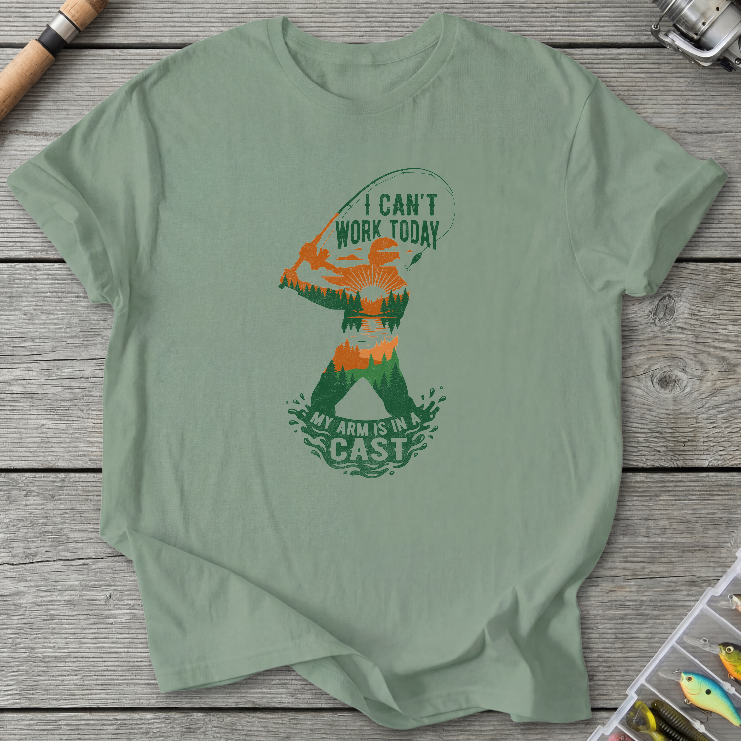 Arm in a Cast T-Shirt — Sage | River Giants Club