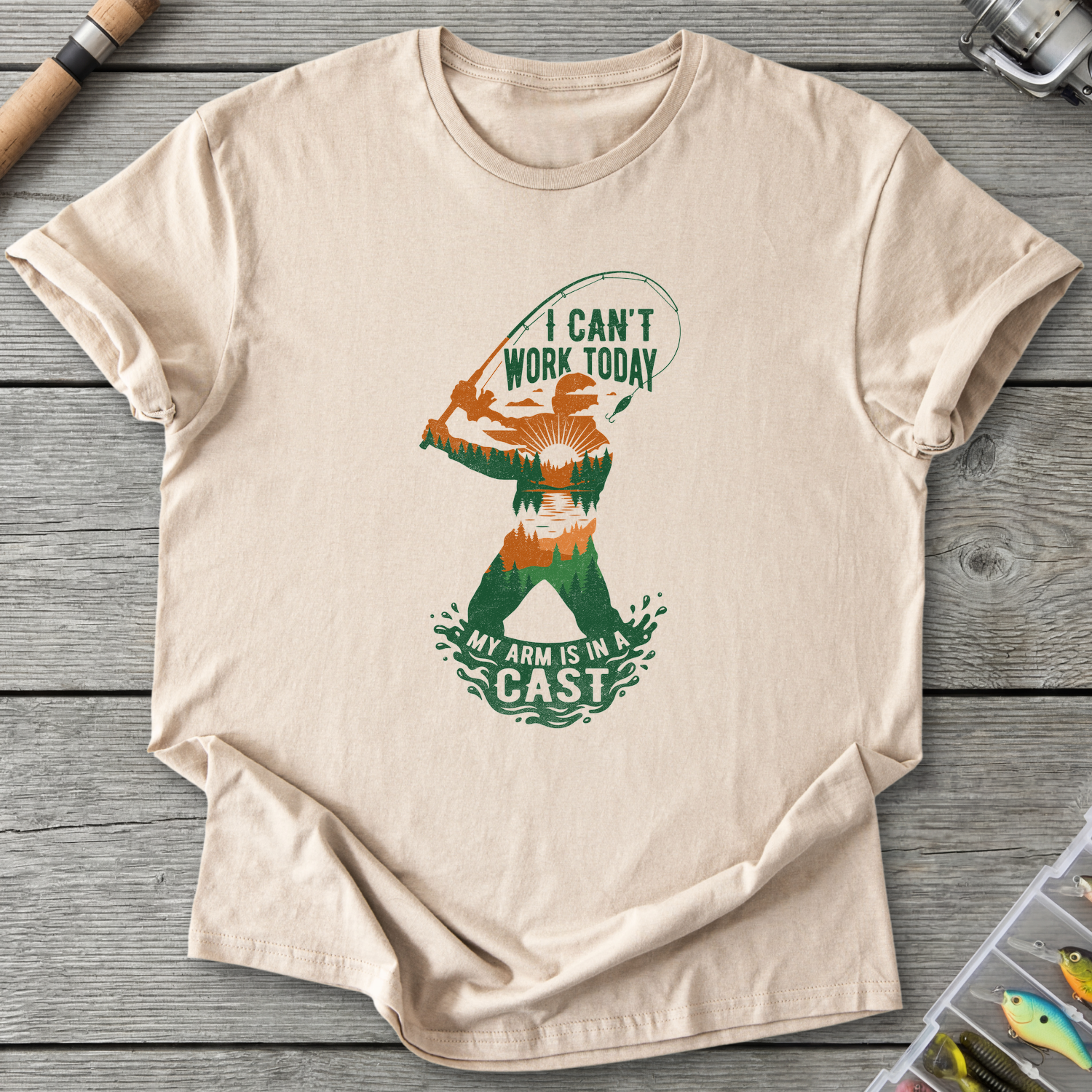 Arm in a Cast T-Shirt — Sand | River Giants Club