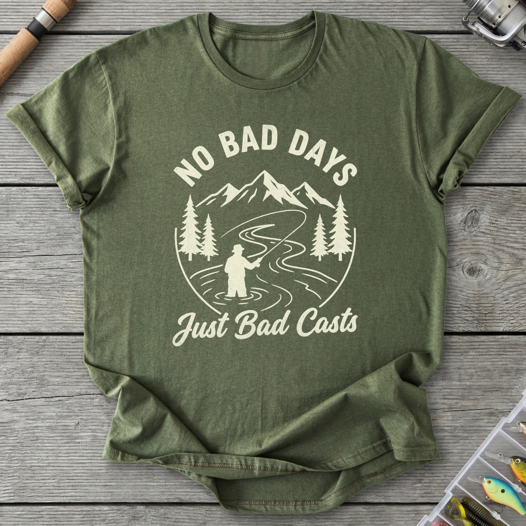 Bad Casts T-Shirt — Military Green | River Giants Club