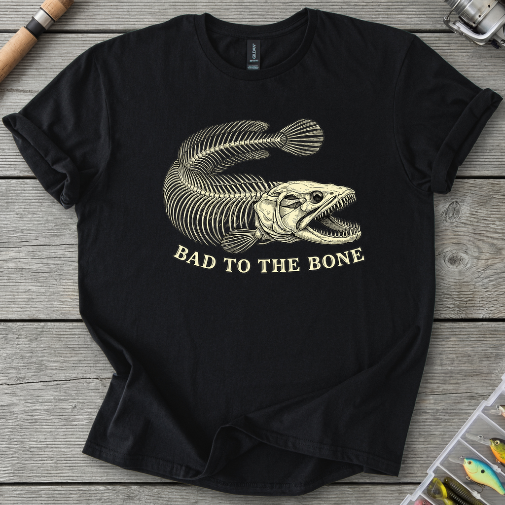 Bad to the Bone T-Shirt — Black | River Giants Club