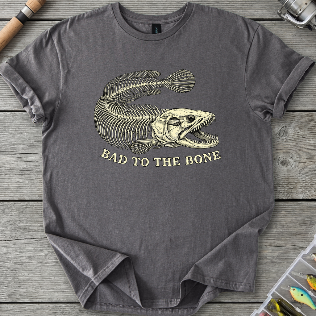 Bad to the Bone T-Shirt — Charcoal | River Giants Club