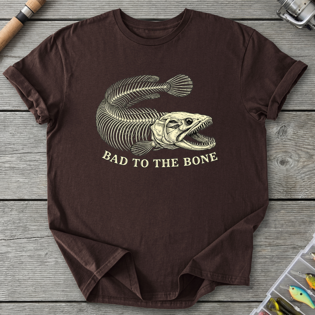 Bad to the Bone T-Shirt — Dark Chocolate | River Giants Club