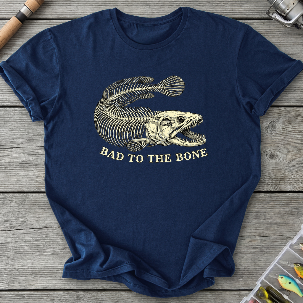 Bad to the Bone T-Shirt — Navy | River Giants Club